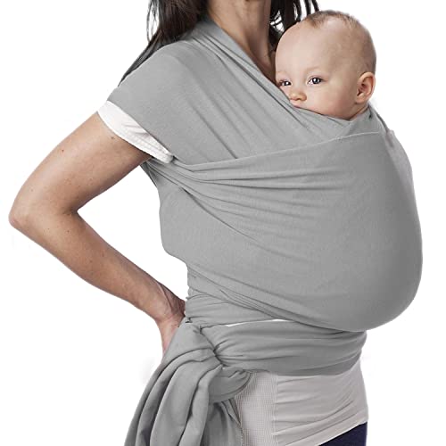 Image of Bembika Baby Essential Hands Free Baby Carrier Wrap Breathable Lightweight Baby Wrap Carrier Cloth Suitable for Newborn, Infants - (Off White)