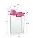 PISSION Pet Food Storage Container with Graduated Cup and Seal Buckles Food Dispenser for Dogs Cats (Pink)