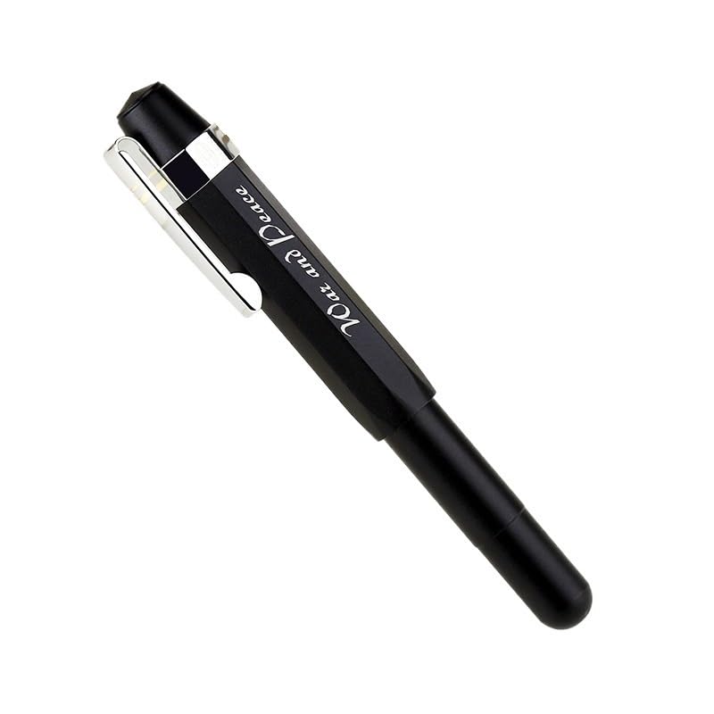 Stylo de poche en alliage d'aluminium haut de gamme finition noir carbone plume F
