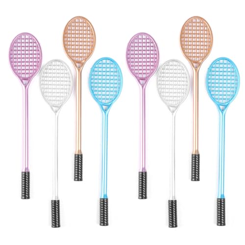 TIMJJG 8 Bolígrafos De Gel Divertidos, Raquetas De Bádminton: Forma Deportiva, Instrumentos De Escritura Suaves, Útiles Escolares para Estudiantes, Premios sobre El Tema De Los Deportes.