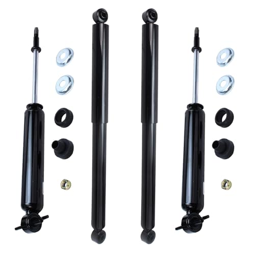 Image of Detroit Axle - 4 Shock Absorbers for RWD Dodge Ram 1500 2500 3500, Shock Absorber Assembly Front & Rear Replacement