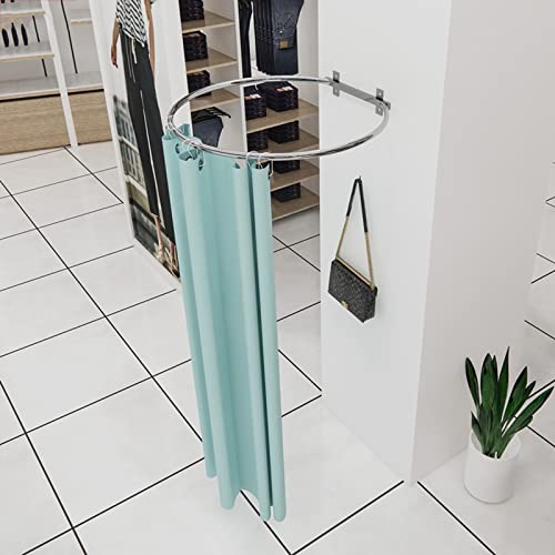 Sala de montagem da loja de roupas, quadro redondo do metal do camarim fixado na parede apropriado p