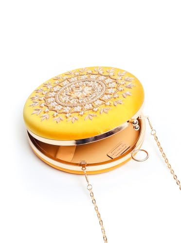 Image of THE TAN CLAN Ifrah Hand Embroidered Clutches for women Purses Luxury Evening Handbags for ladies