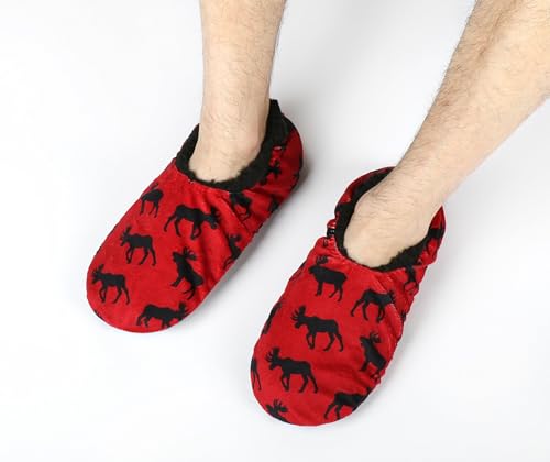 Keyela Mens Slipper Socks With Non Skid Bottoms, Warm Slipper Socks With Grippers For Men, Fuzzy House Slippers2