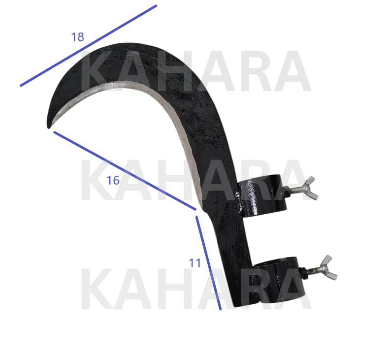 Image of Kahara Heavy Coconut Plucker | Grass Sickle Cutter Head for Grass, Weeds, Gardening, Harvesting and Farming | Grass Sickle for Tree Branches | Grass Cutter Tools (Material : Heavy)