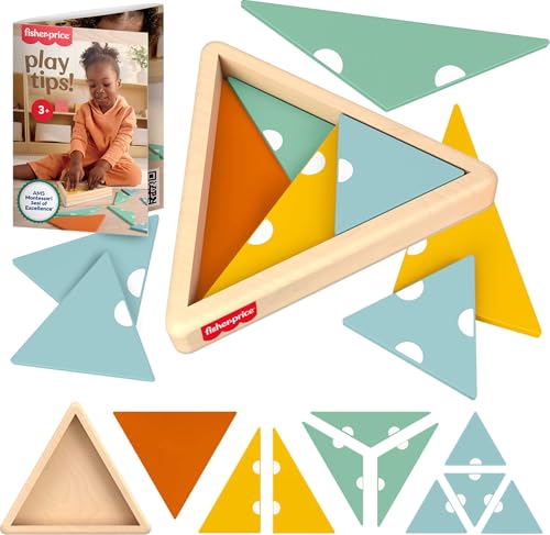 Fisher-Price Wood Montessori Toy Triangle...