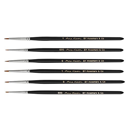 Rosemary & Co : Anna Mason : Synthetic Watercolour Brush : Top Up Set of 6