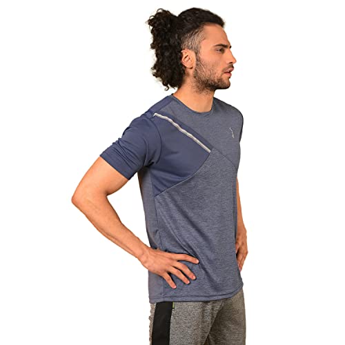 Image of CAHOOT Men's Basic Activewear Polo T-Shirt for Casual Wear | Spread Collar | Short Sleeve | Half-Button Closure | Polyester Jersey T-Shirt Crafted with Comfort Fit for Everyday Wear