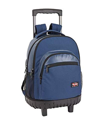 BlackFit8 Navy Blue Oficial Mochila Escolar Grande con Ruedas 320x140x460mm