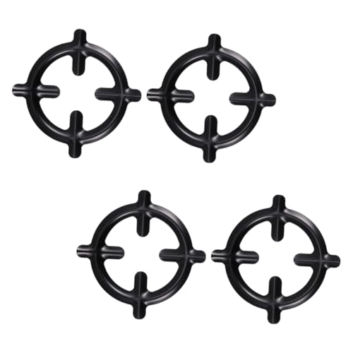 DIYEAH Lot De 4 Supports De Casseroles En Fer Support Pour Brûleur à Gaz Réducteur De Bague Antidérapant Résistant La Chaleur Ustensile Cuisine Multifonctionnel Pour Cuisinière à Gaz