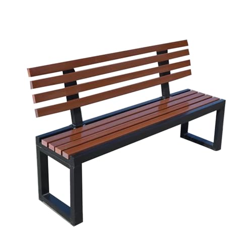 Banc d'extérieur avec dossier 120x40 chaise de loisirs de parc pour jardin
