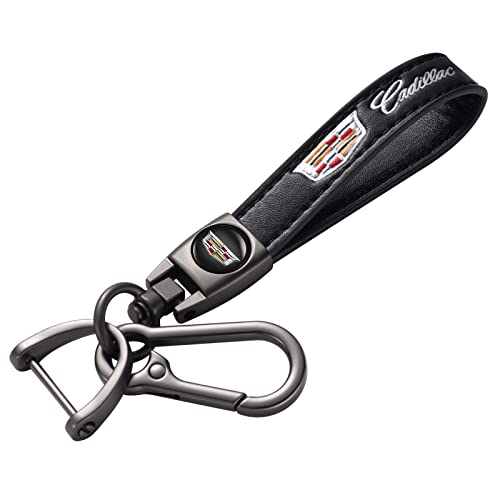 Genuine Leather Car Keychain Suitable For Cadillac Ct6 Ct5 Xt5 Cts Xts Srx Ats Dts Sts Men And Women Keychain Key Ring Lanyard Accessories #TOP5