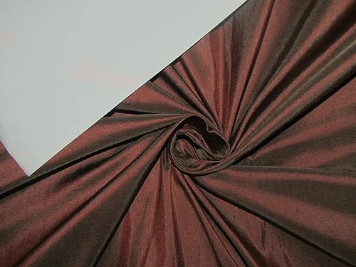 Tissu Dupioni soie pure marron irisé 137cm pour éviter les vêtements sans tenue