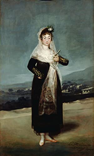 Portrait de la marquise de Santiago par Francisco de Goya tableau sur toile pour mur vide 60x90