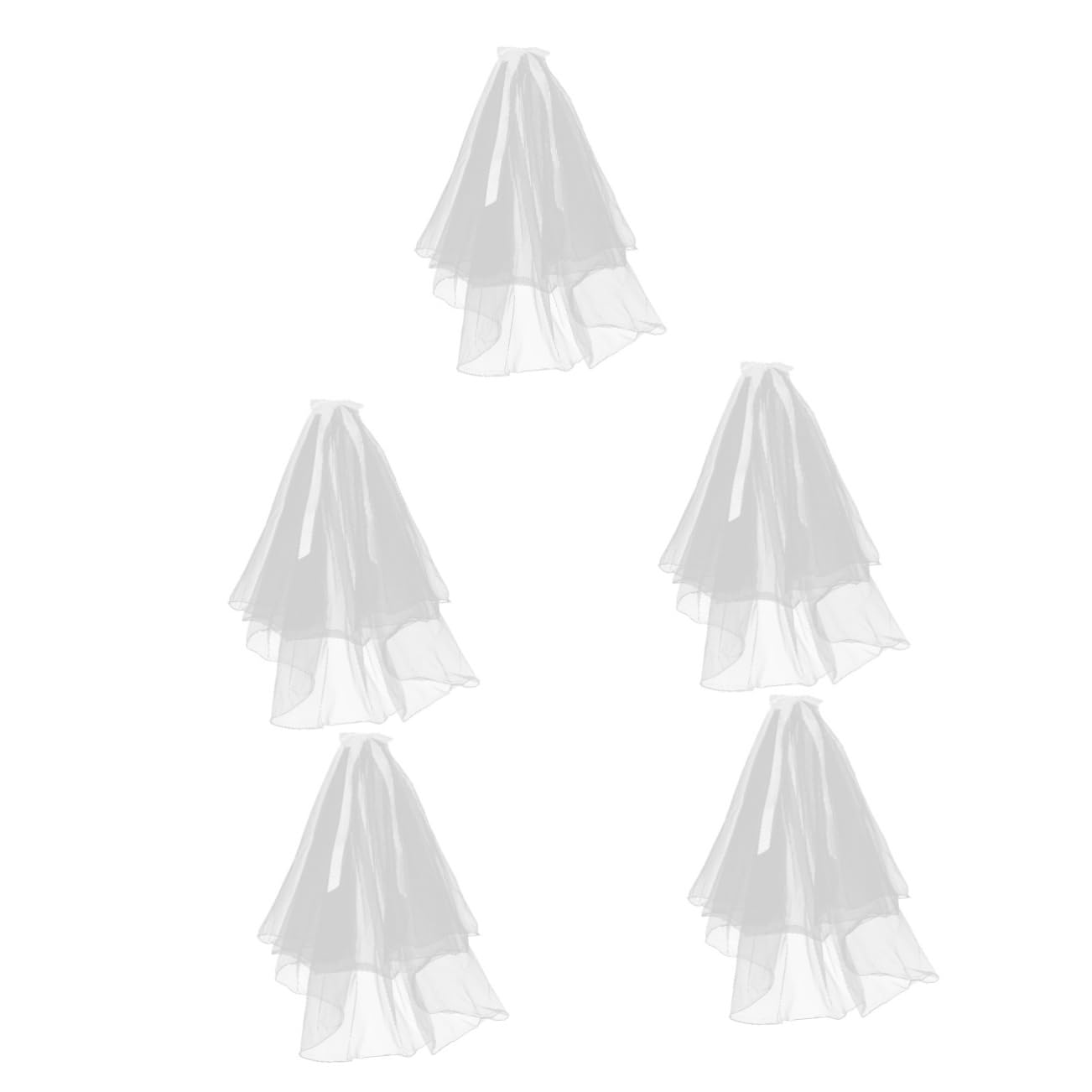 VALICLUD 5stücke Hochzeit Schleier Mit Doppelter Haarschleife Romantischer Brautschleier Für Hochzeiten Ohne Perlen Elegante Brautaccessoires Für Unvergessliche Momente