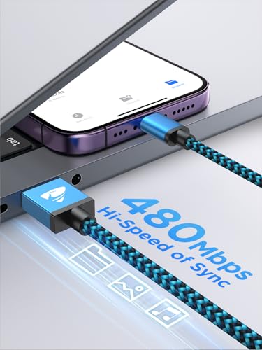 iPhone Ladekabel 2M 3Pack, Lightning Kabel [MFi Zertifiziert] Ladekabel iPhone Schnellladekabel Nylon iphone Kabel Fast USB Lightning Kabel für iPhone 14 13 12 11 Pro Max Mini XS X 8 7 6 6s Plus 5 SE 4