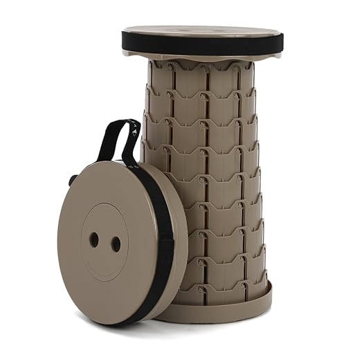 折りたたみ椅子 アウトドアチェア 伸縮式 キャンプ椅子 キャンプスツール 軽量 コンパクト 持ち運び [YMB STORE] (コヨーテタン)