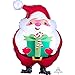 Produktbild Amscan 4010801 - Junior Shape Folienballon gemütlicher Santa, 35 x 50 cm, Weihnachtsmann, Weihnachten, Heliumballon, Party, Dekoration, Xmas, Christmas, Santa Claus
