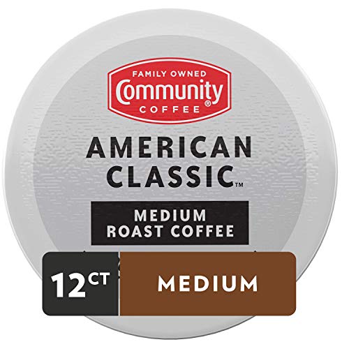 Image of Community Coffee American Classic 12 Count Coffee Pods, Medium Roast, Compatible with Keurig 2.0 K-cup Brewers, 12 Count (Pack of 1)