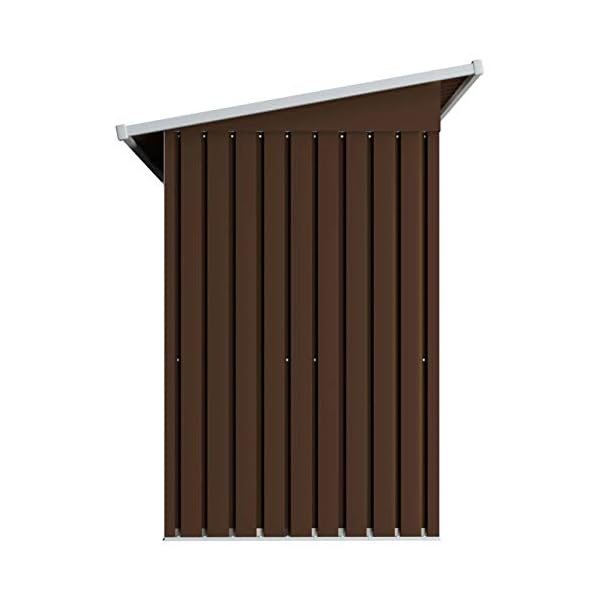 Leepesx Geräteschuppen, Gerätehaus, Gartenhütte, Fahrradgarage, Gartenschuppen, Gartenhã¤User & Aufbewahrung, Braun… – Bild 7
