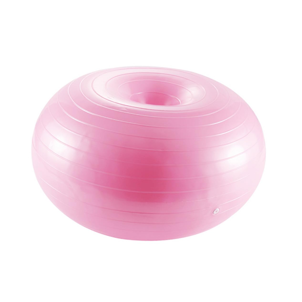 GALPADA Rosa Donut Gymnastikball aus PVC Explosionsgeschützt und Griffig mit Luftpumpe für Zuhause und Krafttraining 1 Stück