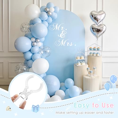 Image of RELBRO Spring Clamps, 3.5 Inch Clear Plastic Clip, Invisible Design, 20 Pcs | ABS Plastic, Anti-slip, Strong Grip, Practical Daily Tools, for Balloon Arch Backdrop Craft Decoration Projects