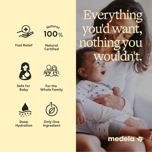 Image of Medela Purelan Lanolin Nipple Cream, Fast Relief for Sore Nipples & Dry Skin During Breastfeeding, Safe for Breastfeeding Baby, Natural, Hypoallergenic, Fragrance-Free, 1.3 Ounces, 18 Pack
