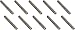 18-8 Stainless Steel Fully Threaded Stud, 1/4"-20 Thread Size, 2" Length, Right Hand Threads (Pack of 10)