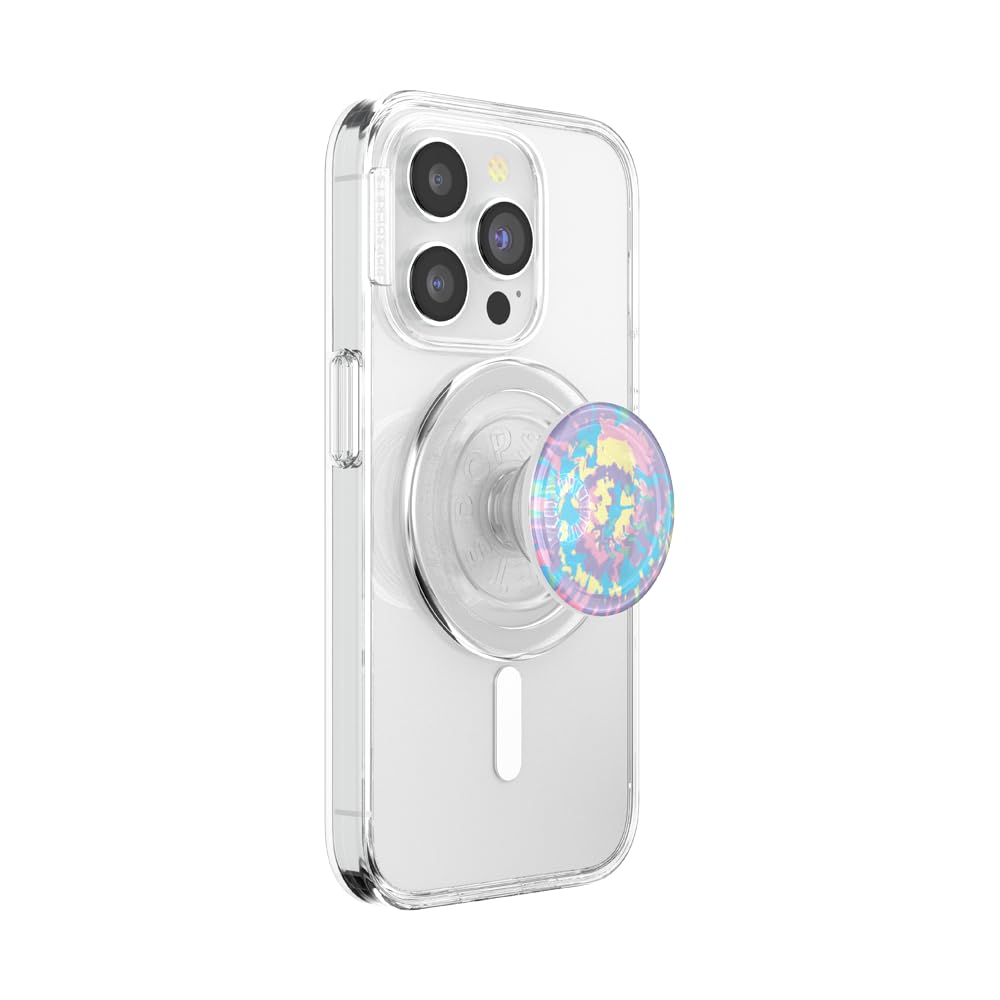 PopSockets Phone Grip for MagSafe, Magnetic Holder, Phone Stand, Rainbow - Marble Swirl