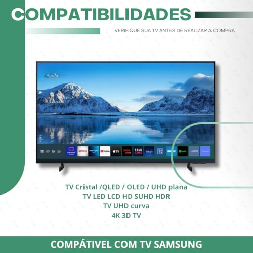 Controle Remoto Smart TV | Compatível com Samsung Smart Tv 4K | Universal | Botões de Acesso Rápido