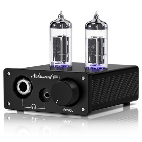 Nobsound P32 Tube Headphone Amplifier: 1000mW HiFi Desktop Preamp for 24–600Ω Headphones & Home Amps Speakers