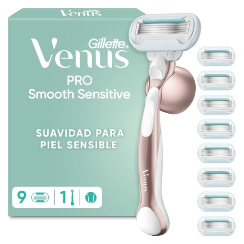 Gillette Venus Pro Smooth Sensitive Maquinilla de Afeitar, 9 Cuchillas — oferta en Amazon