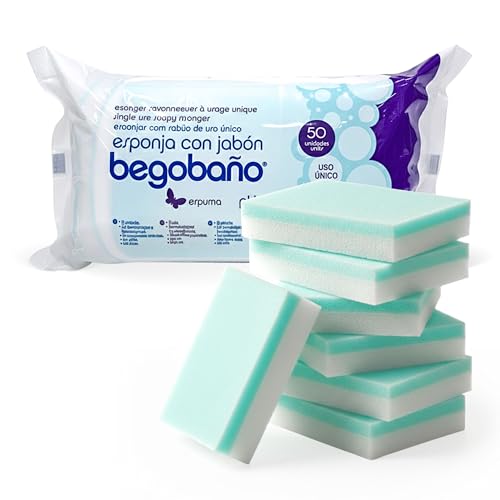 Begobaño Esponja Jabonosa Desechable. Esponja de Baño de Un Solo Uso...