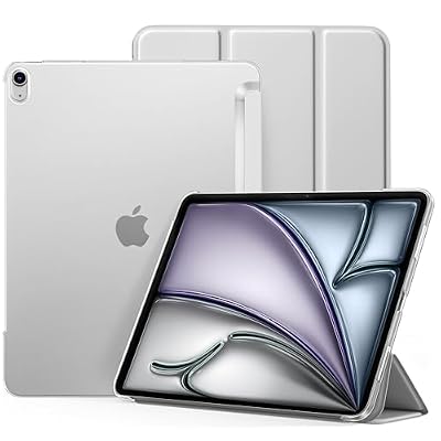 Mastten for iPad Air 13 Inch Case M4/M3/M2 (2026/2025/2024), Slim Stand Smart Cover with Translucent Hard Back for iPad Air 13 Case, Support Touch ID, Auto Wake/Sleep – Light Gray