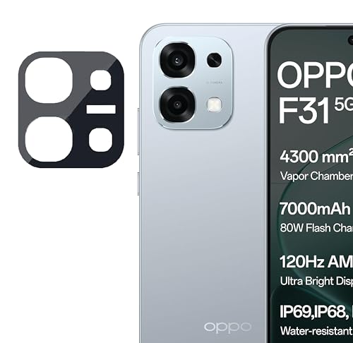Image of FabeKee For Oppo F31 5G Camera Lens Protector Tempered Glass HD Clear Lens Film (Black Version)