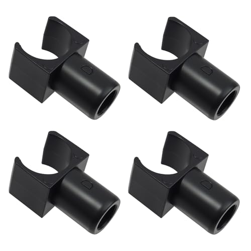 4 Pack Wheelchair Seat Rail Guide Replacement Fits 7/8 Inch Tubing, Steel Standard Wheelchairs and Transport Chairs Common Parts, Wheelchair Supplier, Detachable Arm Frame Seat Rail Guide, (Black)