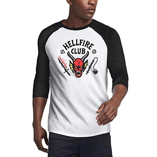 Fangren Hellfire Club T-shirt voor volwassenen, Stranger Things, driekwart mouwen, Halloween feestkostuum, zomer, shirt - Image 4