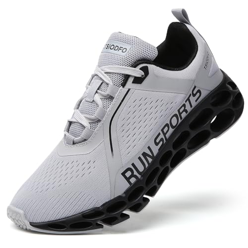 SKDOIUL Men's Running Shoes Grey Size 11.5 Athletic Walking Sneakers