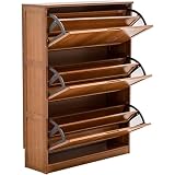 Zapatero ultrafino con puertas abatibles para zapatillas/zapatillas, zapatero multicapa y armario (50 cm)