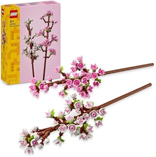 LEGO Cherry Blossoms, Artificial Faux Flowers Set, Idea, Makes a Great Desk Decor Accessory for 8 Plus Year Old Girls, Boys and Teens 40725