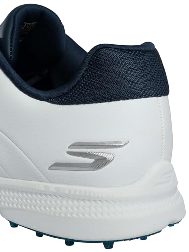 Miniatura 10 de Skechers Tenis De Golf Tempo Sin Pinchos Impermeables Y Ligeros Para Hombre, Blanco Azul Marino Azul, 40 Eu