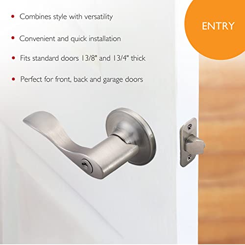 Design House 700500 Springdale Keyed Entry Door Lever Satin Nickel #TOP2