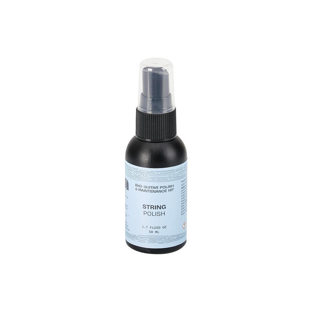 EKO GUITARS - Polish and Maintenance Kit, per Pulizia e Cura della Chitarra, 3 Spray 50 ml per Tastiera, Corde e Corpo, 2 Panni Microfibra Inclusi