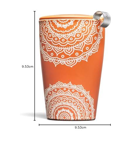 Tea Forté KATI Ceramic Tea Cup with Infuser and Lid for Loose Leaf Infusion - Image 8