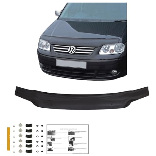 Oneway Motorhaubenschutz kompatibel mit Volkswagen Caddy MK3 2004-2010 - Schwarz glänzend