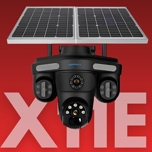Image of XUGA-Cybernautt Series X11E 18MP Triple Lens PTZ Solar 4G Sim Outdoor CCTV Camera | Color Night Vision | Motion Detection | Water Proof | 10000Mah | Use Air-tel 4G Sim