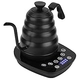 Hervidor Eléctrico Con Cuello De Cisne, Cafetera Con Control De Temperatura, Tetera, Vertido Preciso, Utensilios De Cocina Para Elaboración De Cerveza Casera Con Pantalla De Visualización, Negro, UE A