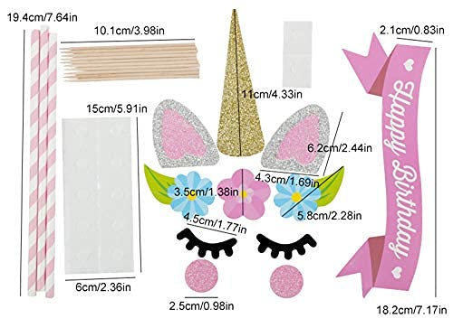 Unicorn / Eenhoorn - Taart Decoratie Set - Trend Decor Unicorn / Eenhoorn - Taart Decoratie Set - Trend Decor