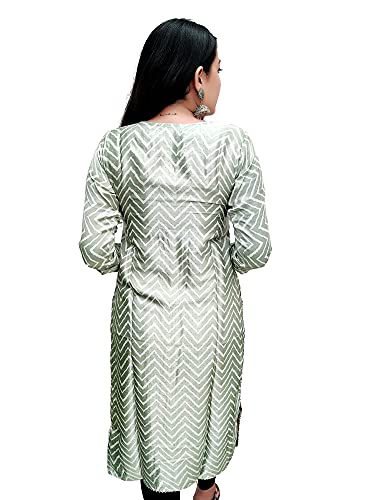 Image of Prijam Traditional Straight Long Kurti Mashru Leriya