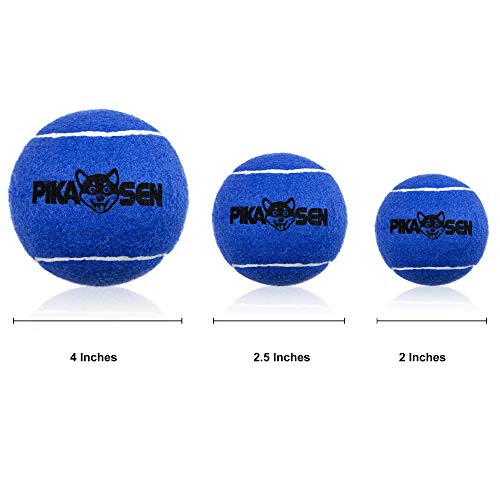 PIKASEN Dog Squeaky Tennis Balls for Pet Playing in 3 Sizes Premium Strong Dog & Puppy Balls for Training, Play, Exercise The Easiest Color for Dogs Red Yellow Blue (Small-12pack) PIKASEN Dog Squeaky Tennis Balls for Pet Playing in 3 Sizes Premium Strong Dog & Puppy Balls for Training, Play, Exercise The Easiest Color for Dogs Red Yellow Blue (Small-12pack)